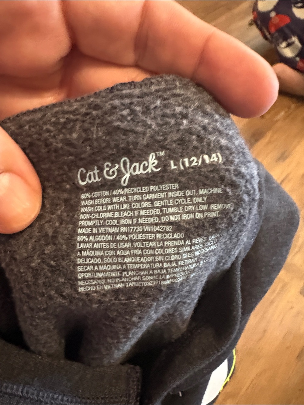 Cat & Jack Black Hoodie with White Skeleton and Neon Yellow Spiderweb Accents - Picture 2 of 3